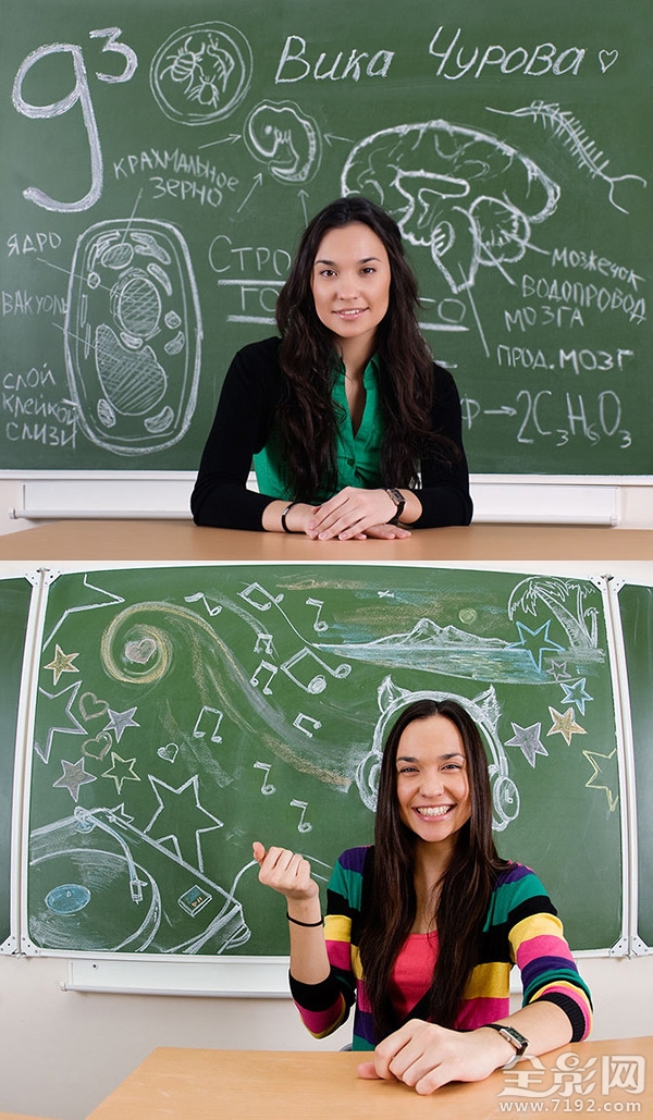 创意黑板画摄影欣赏图片 创意黑板画素材简单图1