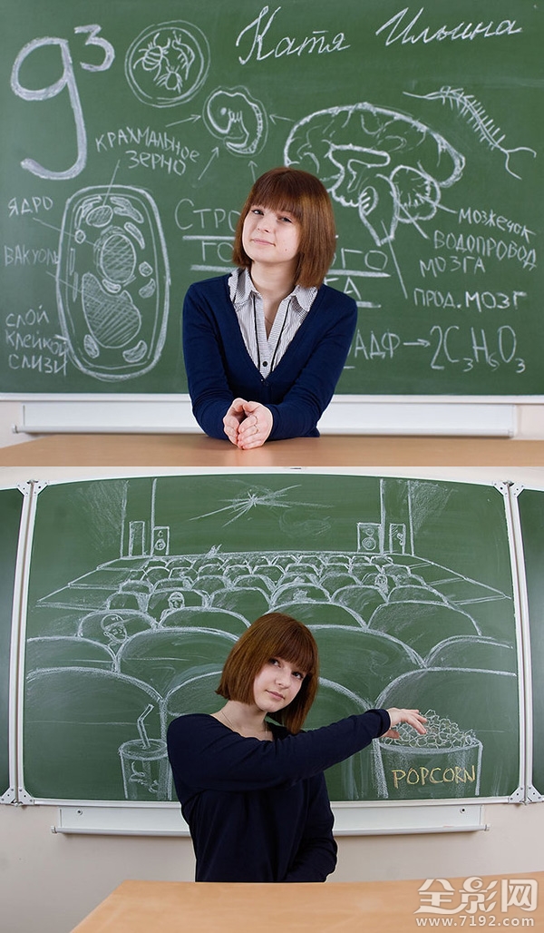 创意黑板画摄影欣赏图片 创意黑板画素材简单