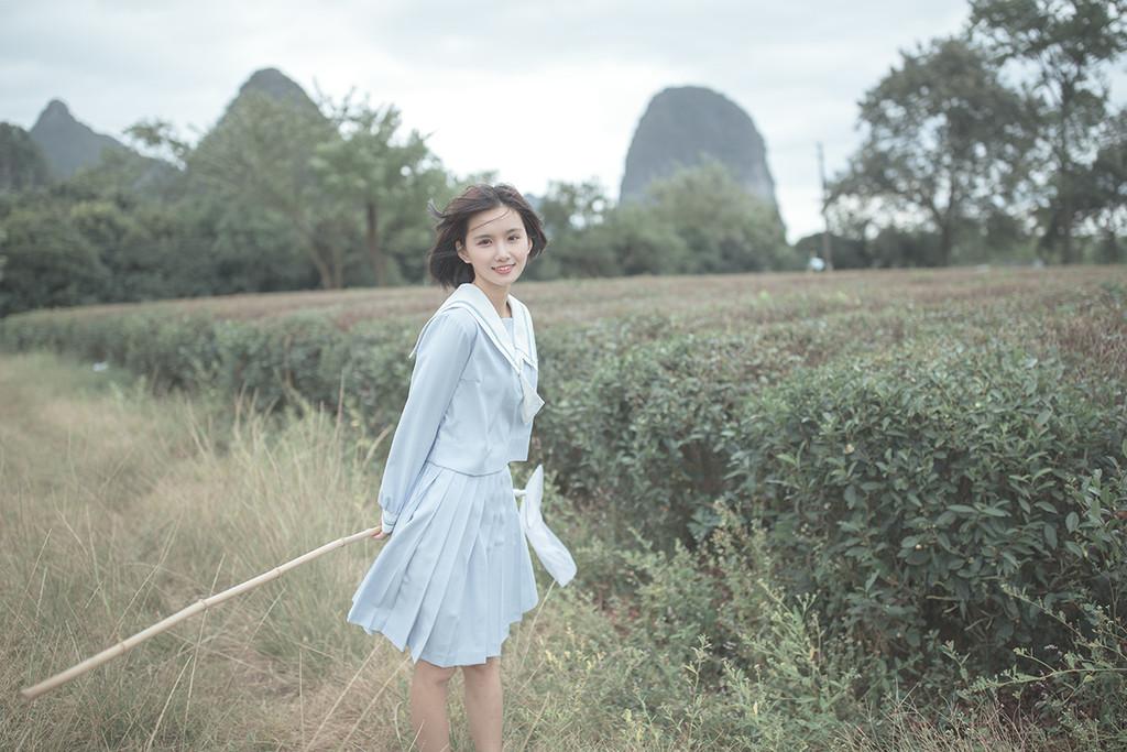 水手服女孩头像 水手服少女头像真人图1